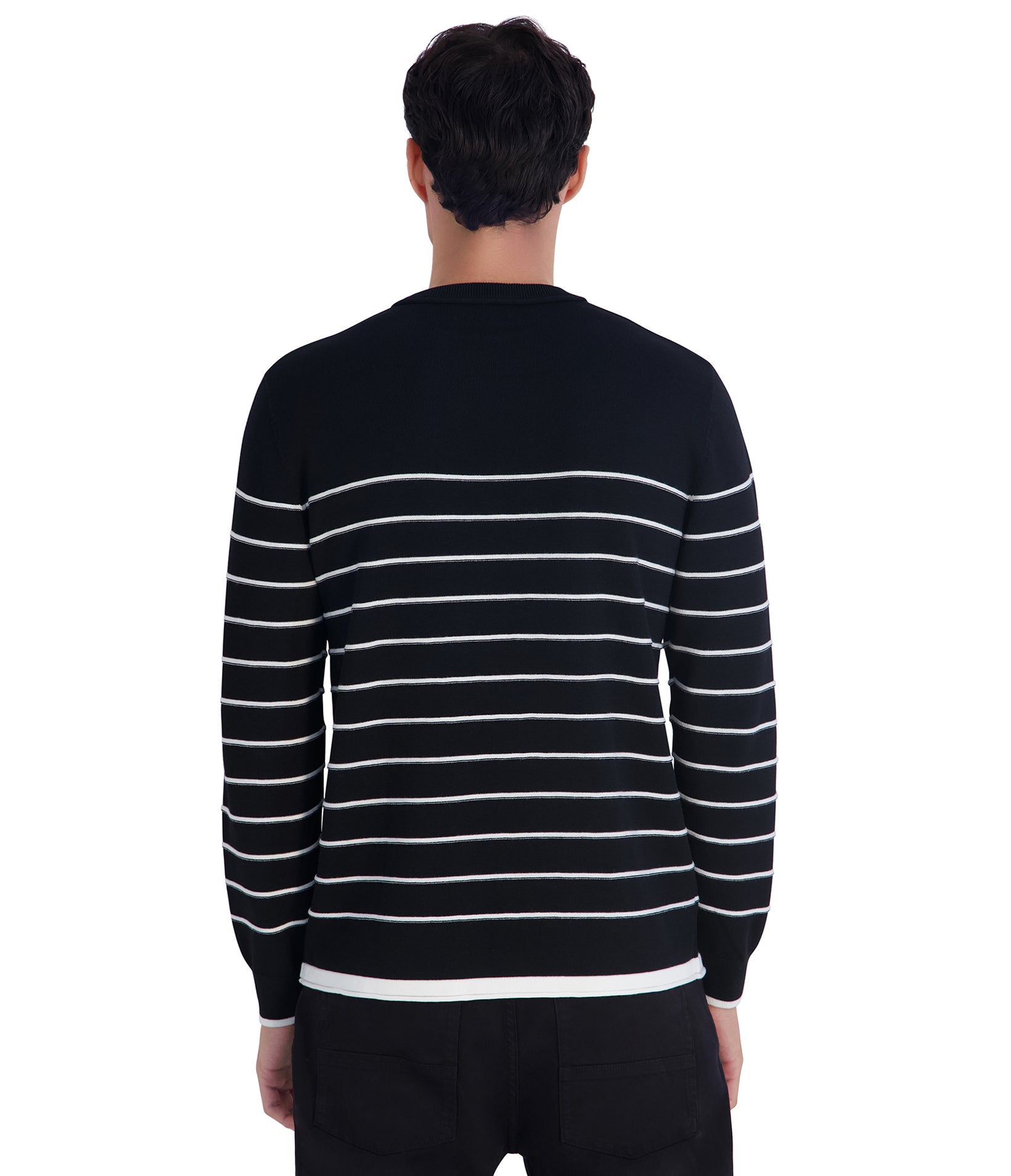LONG SLEEVE STRIPE SWEATER VIEW 2