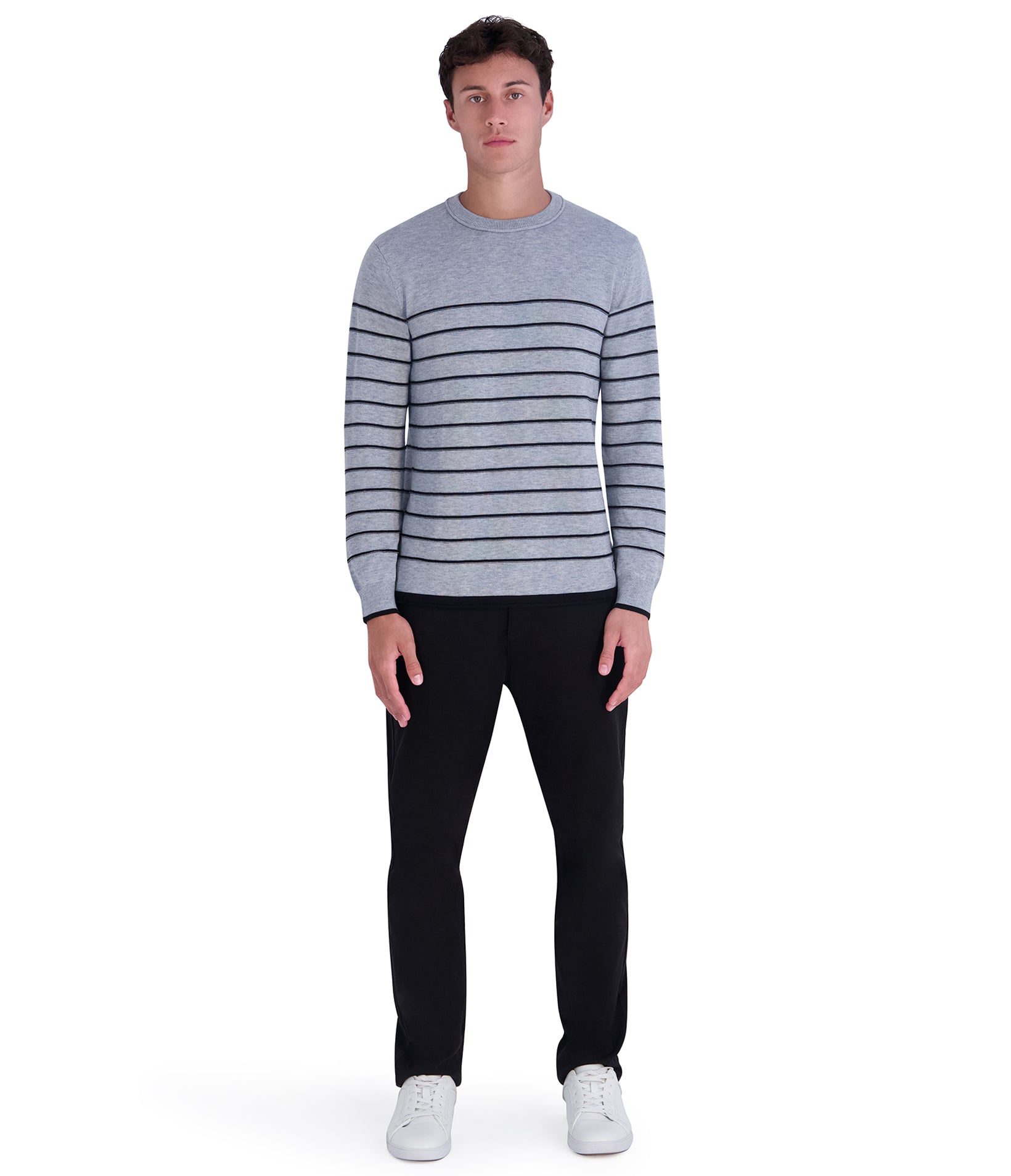 LONG SLEEVE STRIPE SWEATER VIEW 4