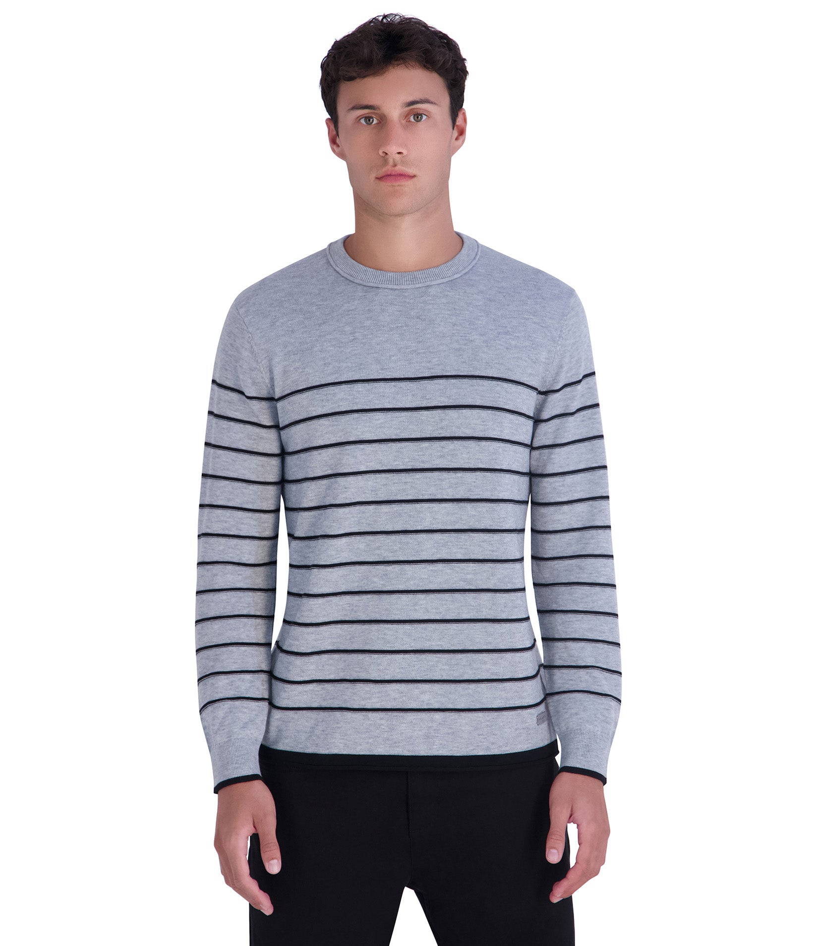 LONG SLEEVE STRIPE SWEATER VIEW 1