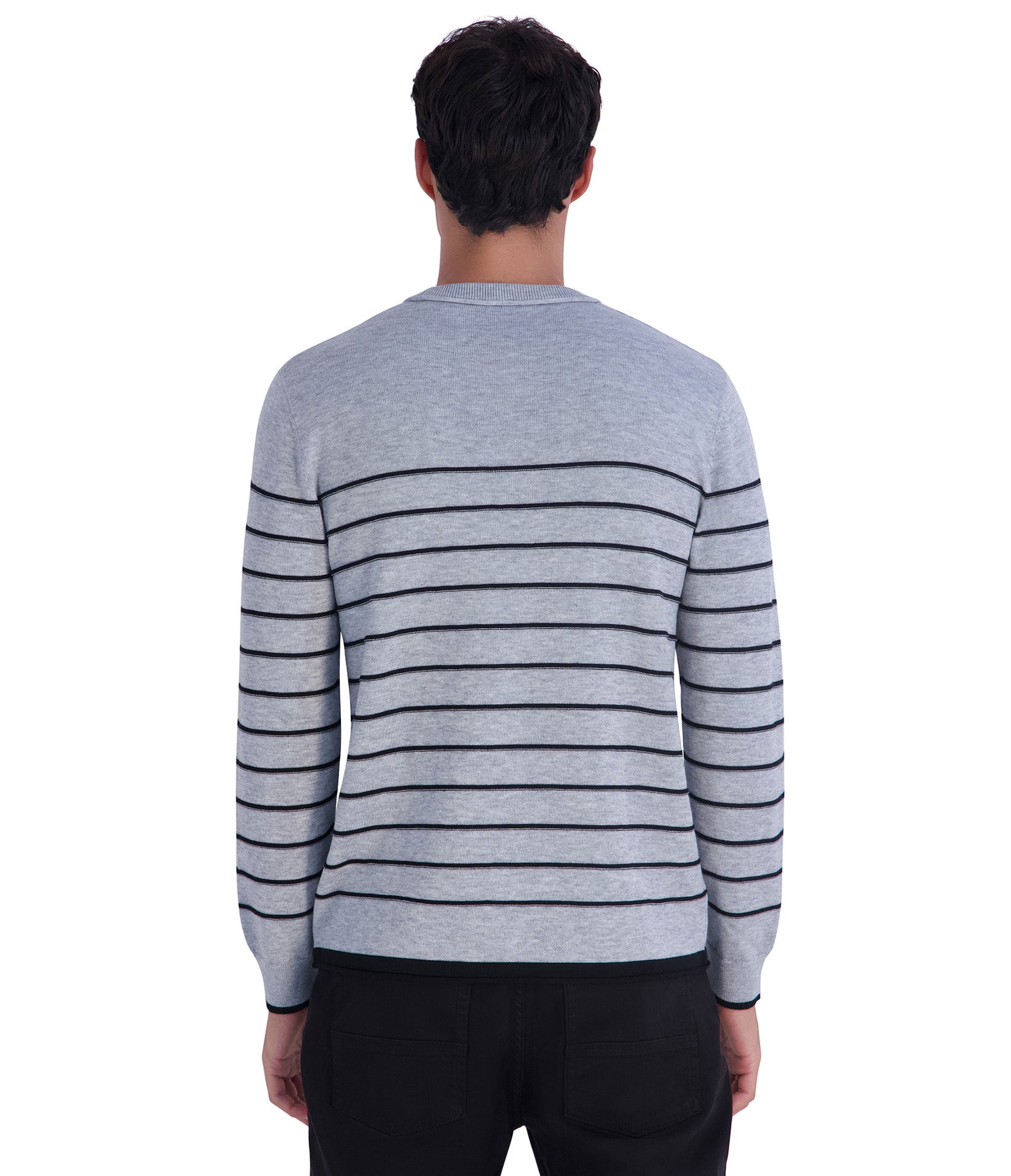 LONG SLEEVE STRIPE SWEATER VIEW 2