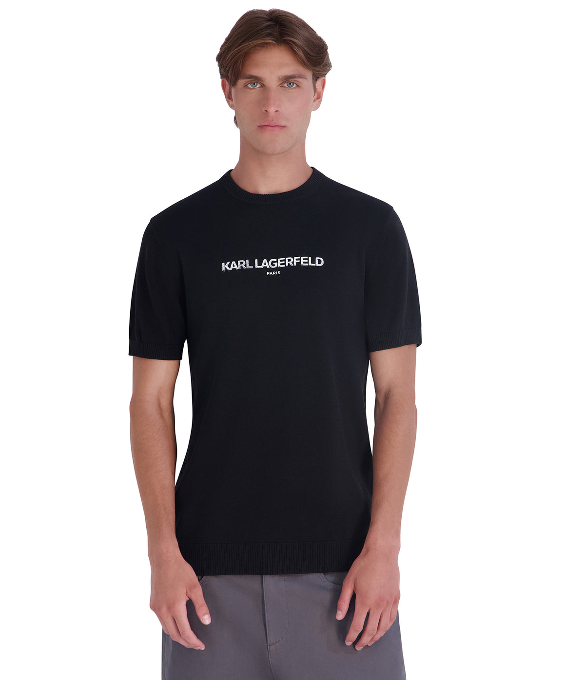 SHORT SLEEVE KARL LOGO SWEATER VIEW 1