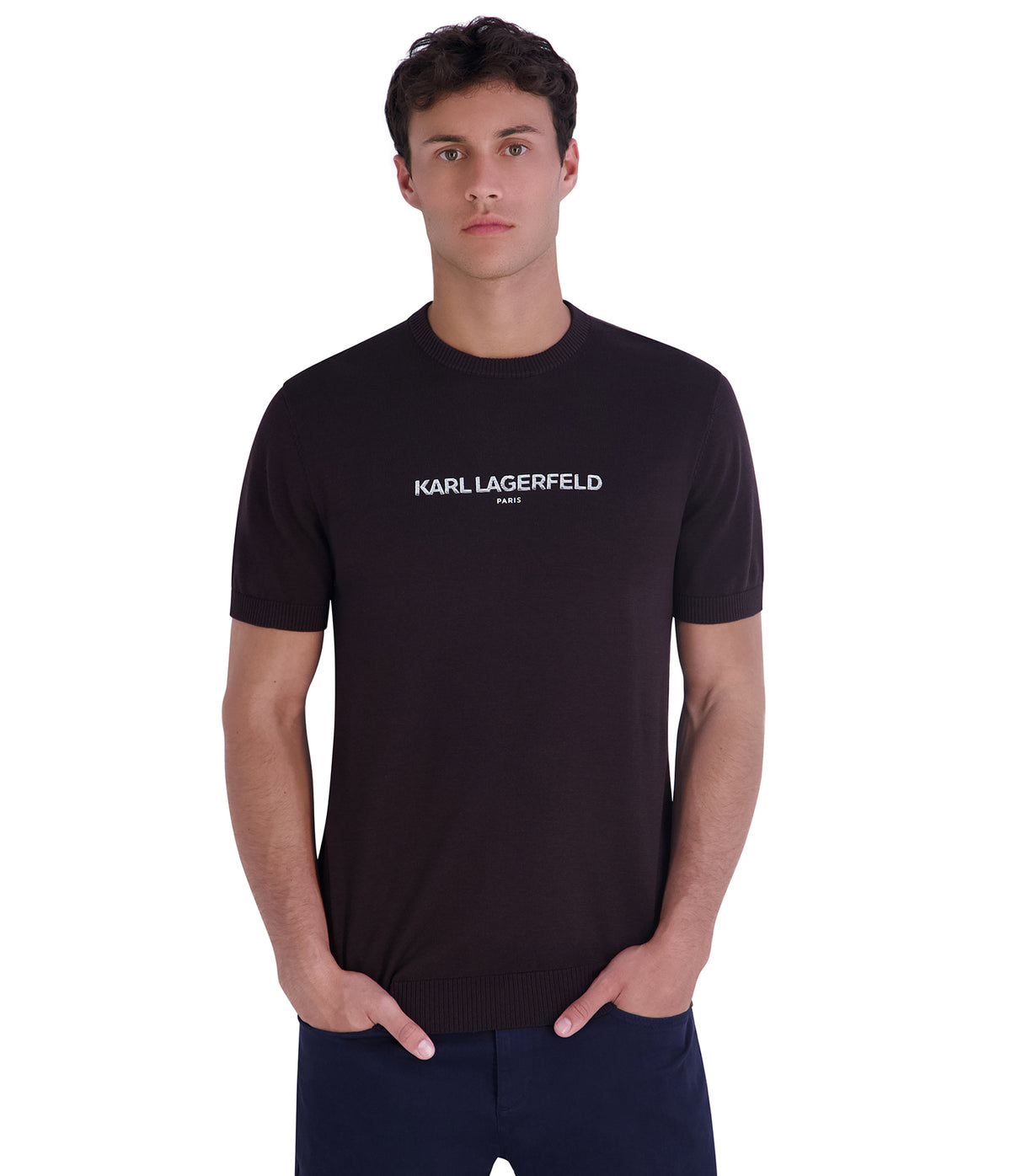 SHORT SLEEVE KARL LOGO SWEATER VIEW 1