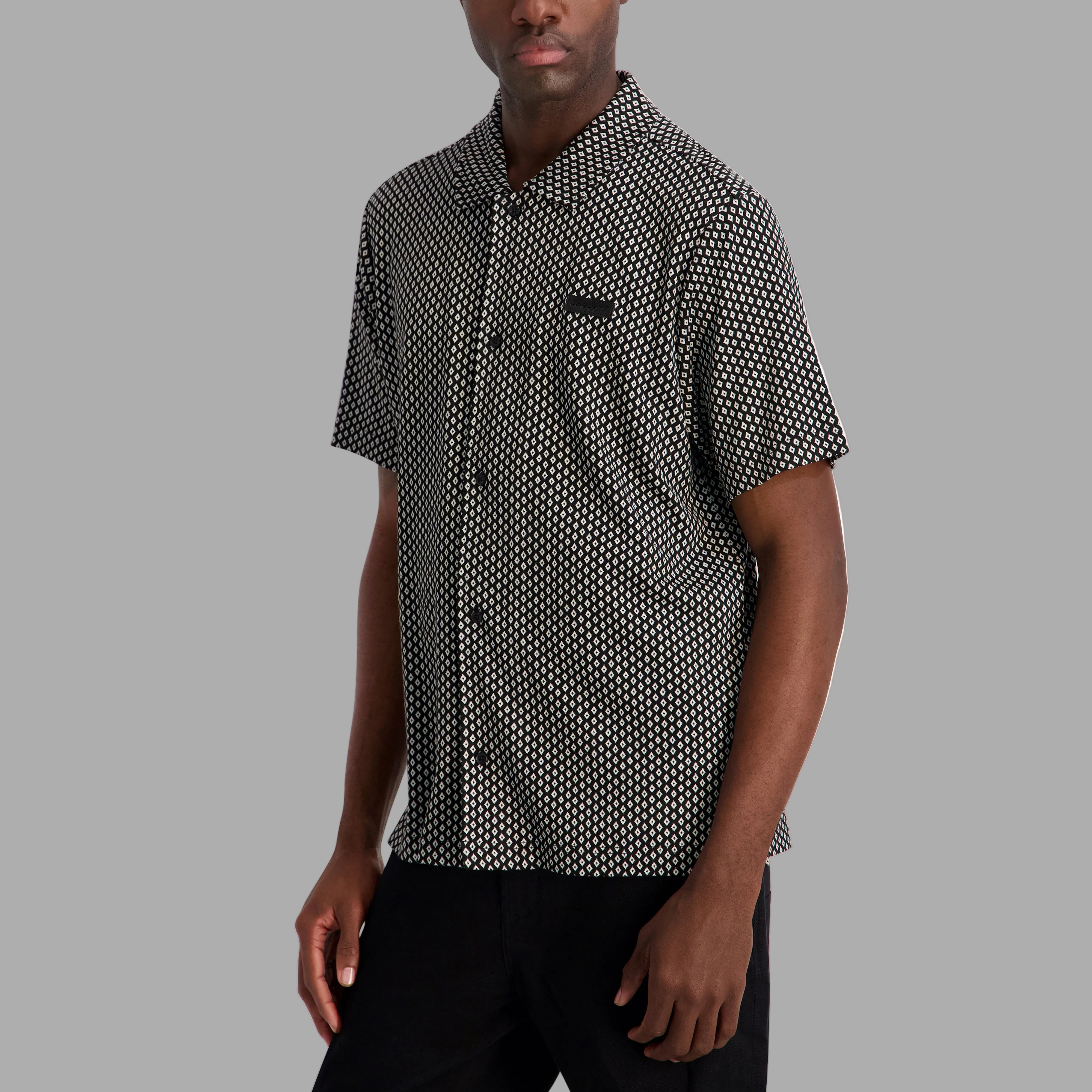 JACQUARD GEO PRINT SHIRT View 2 | Men's Clothing