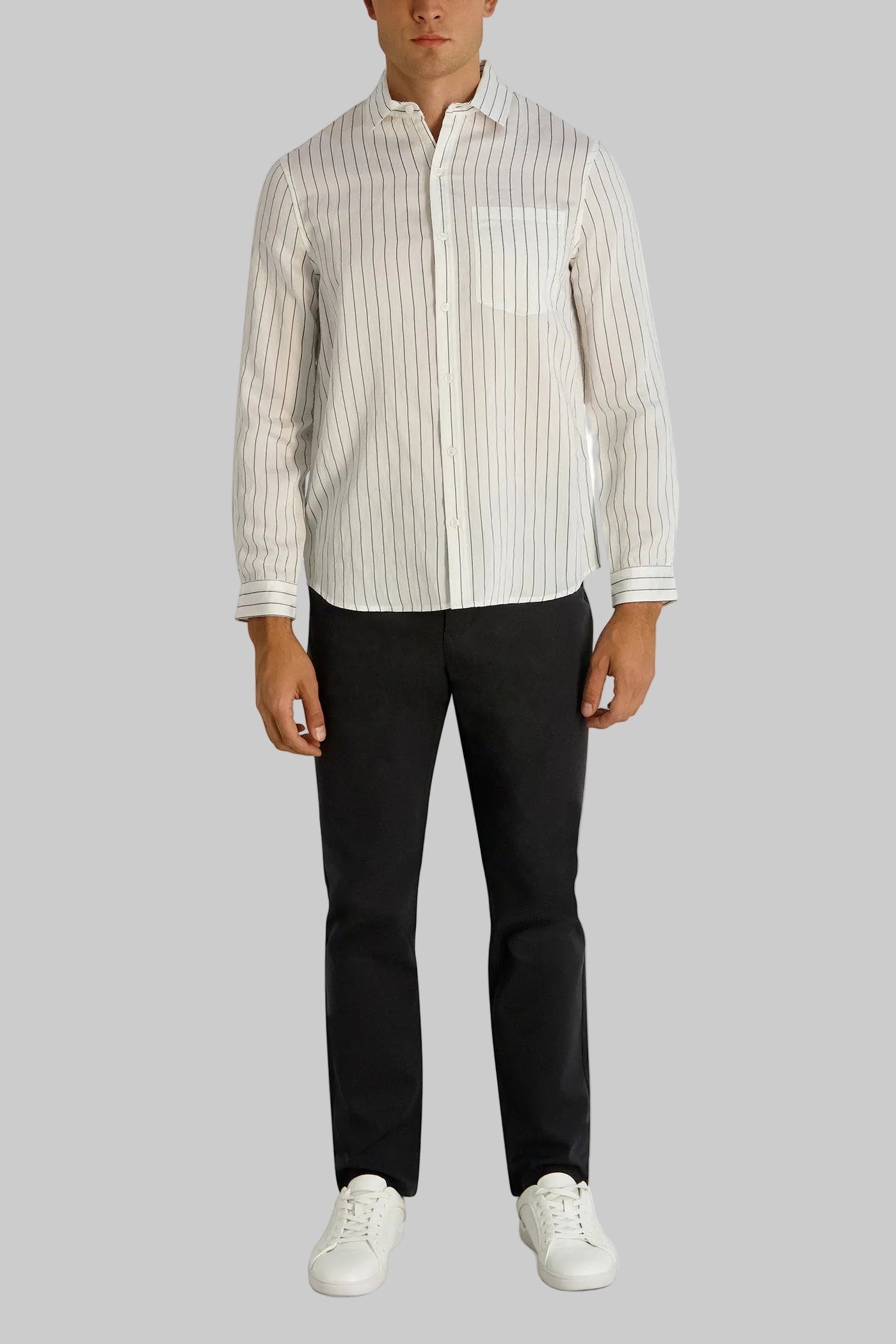 LINEN STRIPE SHIRT VIEW 4 | Men's Spring Collection