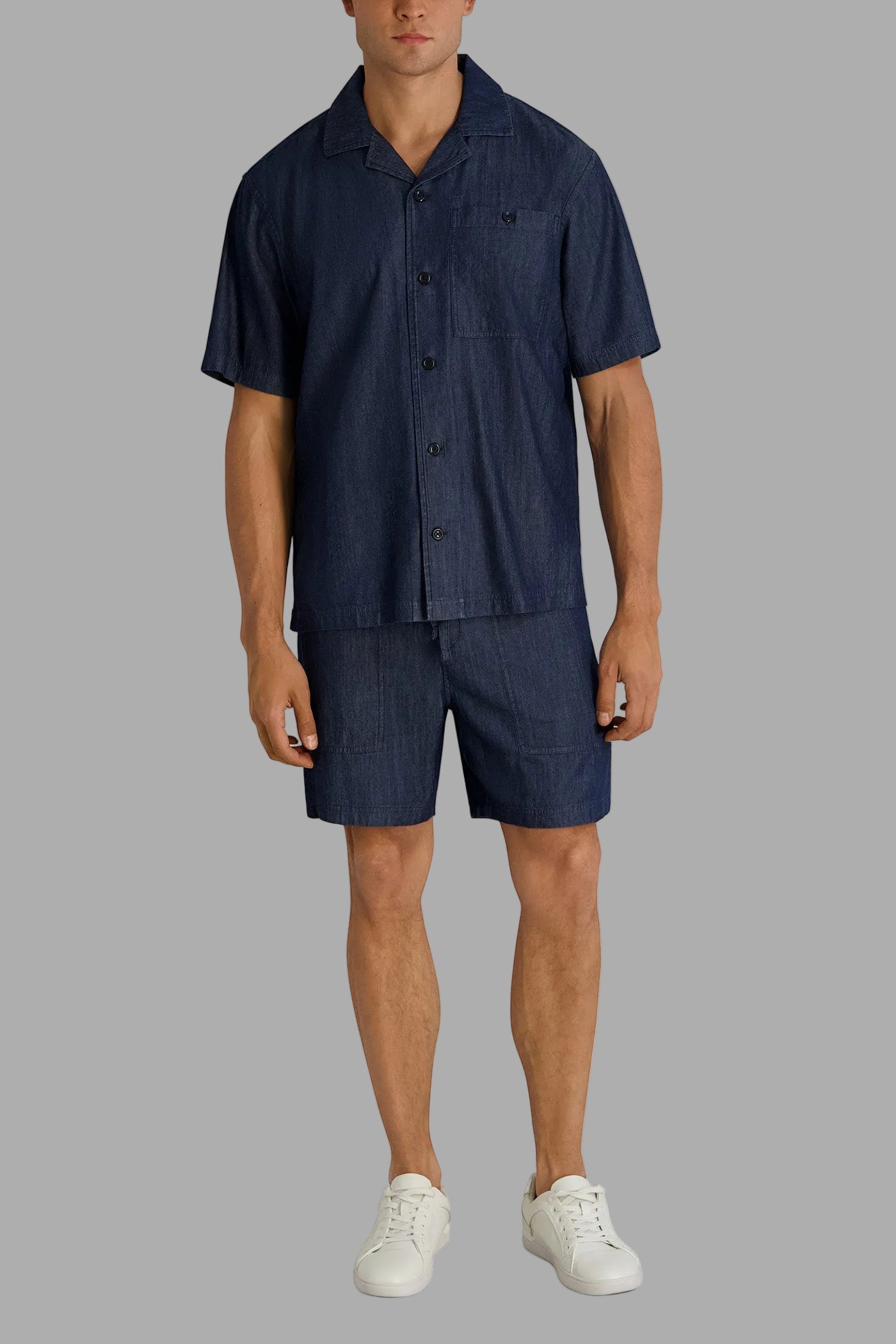 DENIM CAMP COLLAR SHIRT VIEW 3 | Men's Sweaters & Shirts
