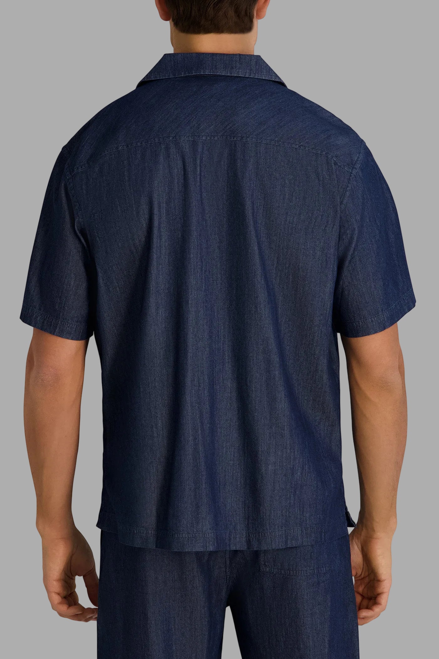 DENIM CAMP COLLAR SHIRT View 2 | Men's Sweaters & Shirts