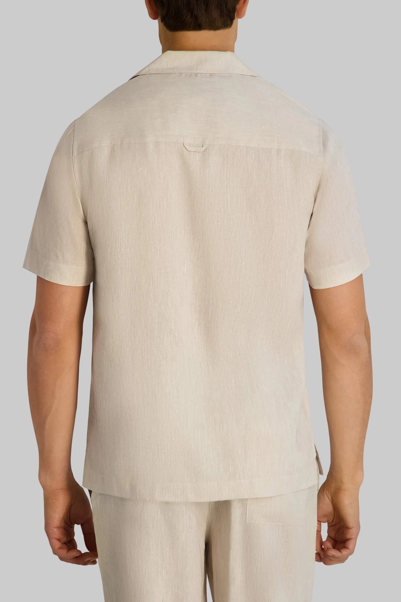 LINEN COTTON OVERSIZED CAMP SHIRT VIEW 3 | Men's Spring Collection