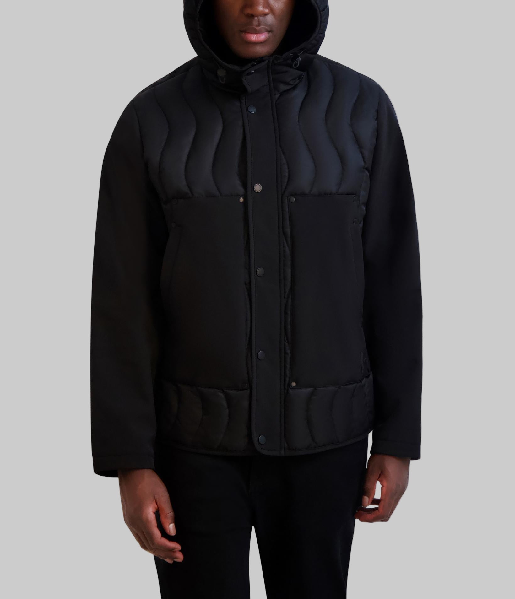 QUILTED HOODED JACKET VIEW 4 | Men's Clearance
