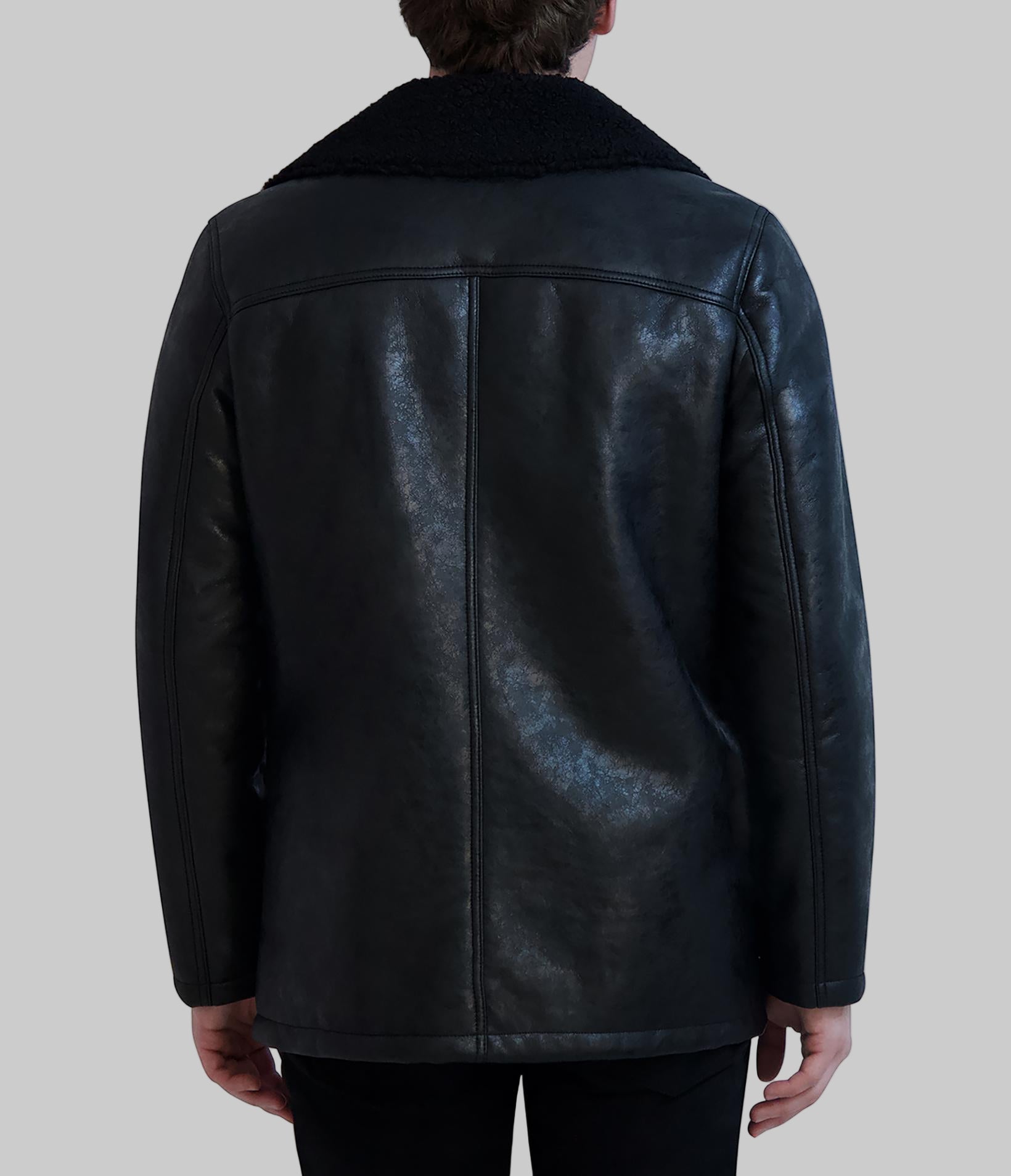 FAUX SHEARLING COLLARED BUTTON FRONT JACKET View 2 | New Men's Arrivals