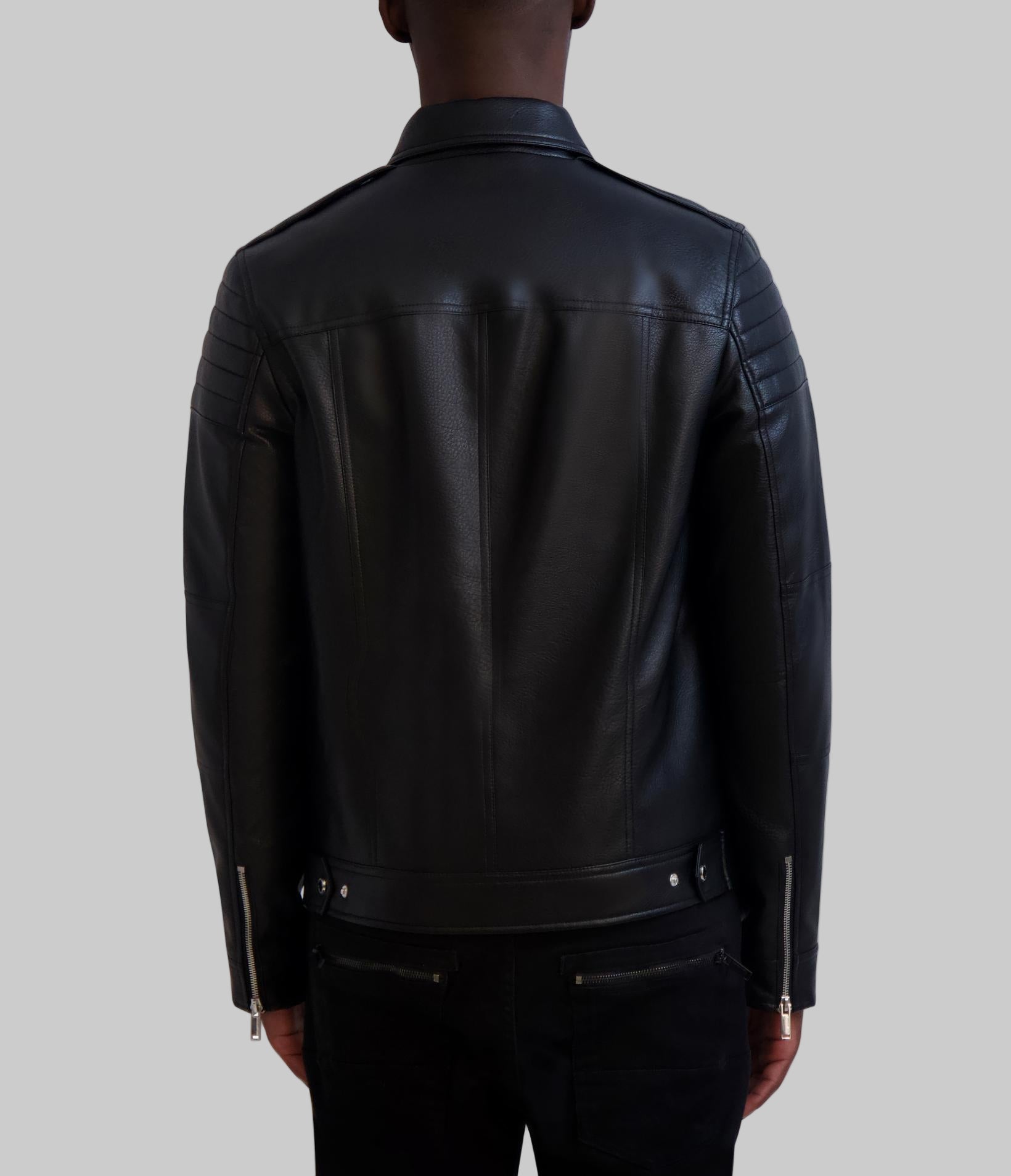 COLLARED LEATHER JACKET View 2 | Men's Clearance