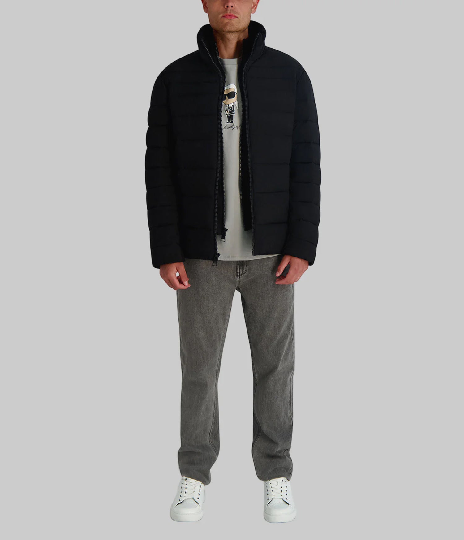 MID WEIGHT STAND COLLAR PUFFER VIEW 4