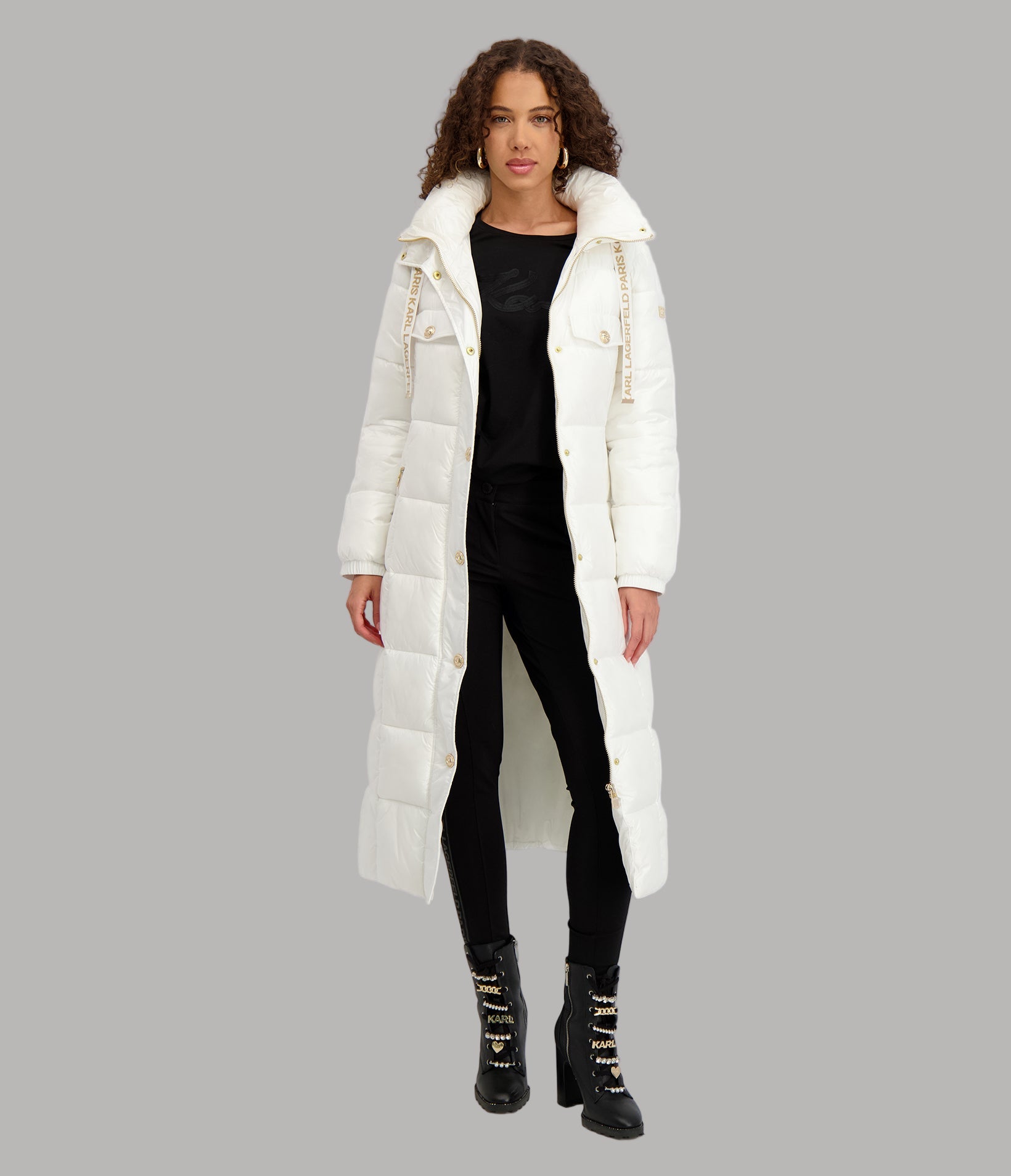 Maxi Puffer With Kl Buttons | Outerwear | Karl Lagerfeld Paris