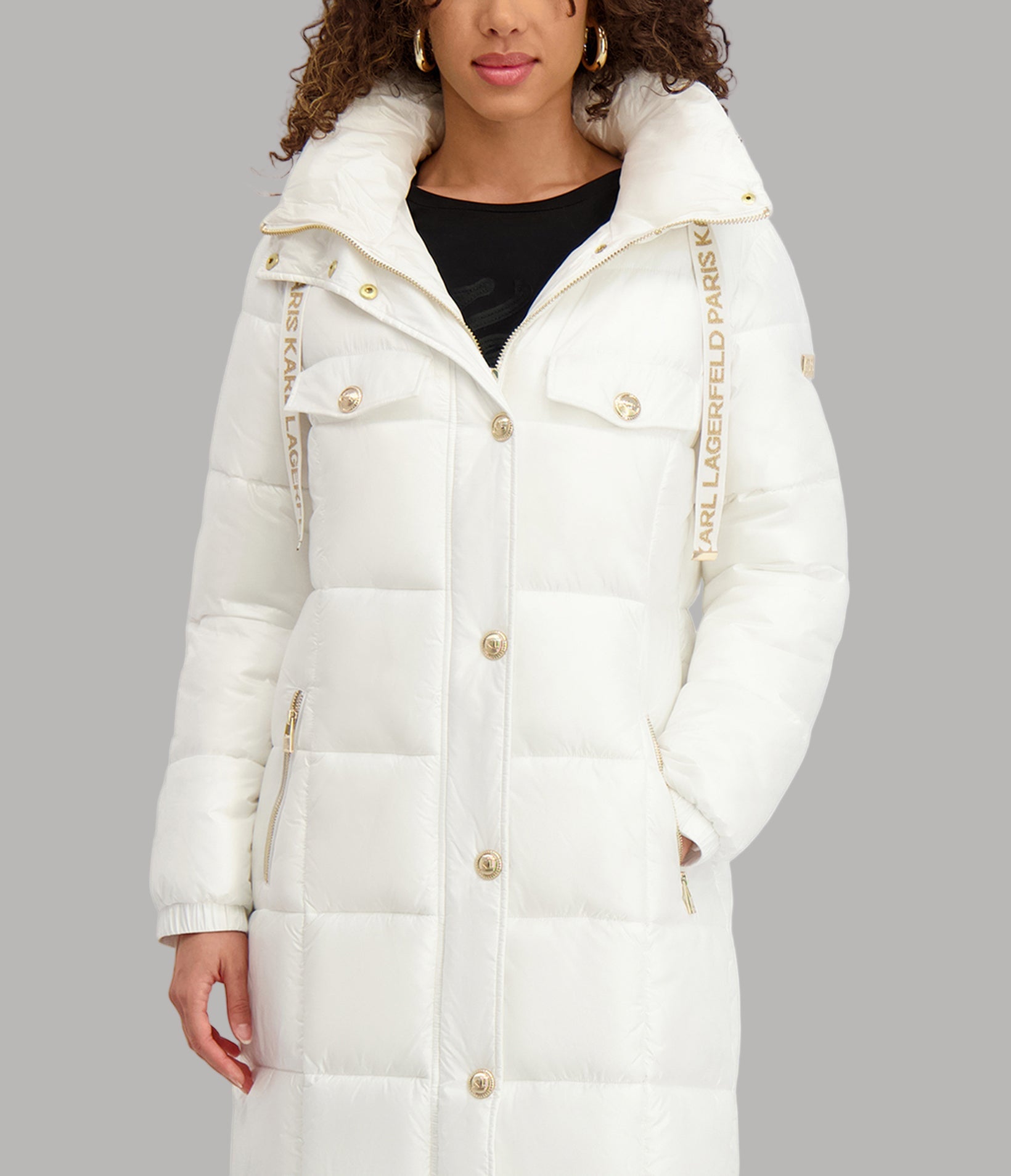 MAXI PUFFER WITH KL BUTTONS VIEW 6