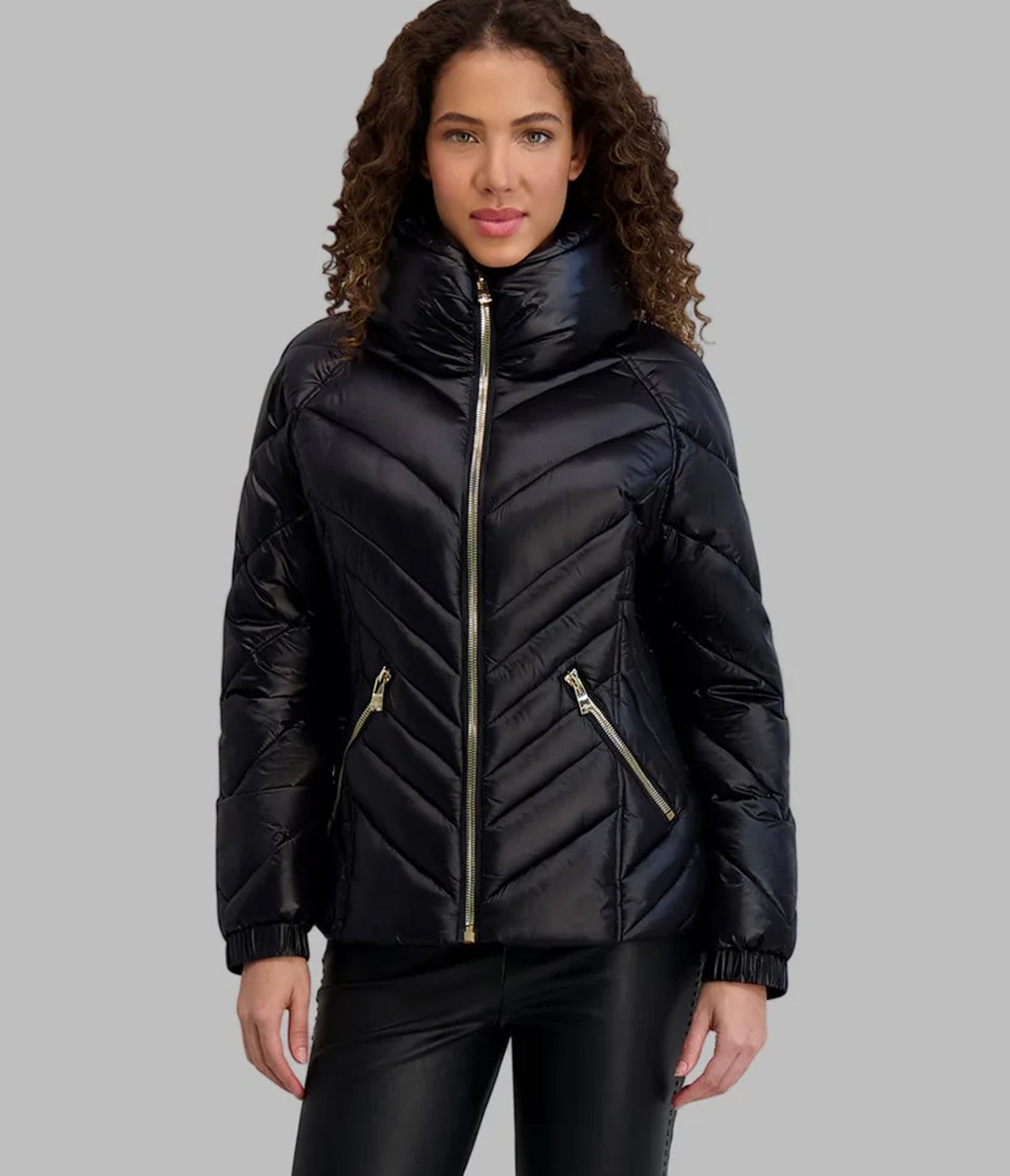 PILLOW COLLAR PUFFER JACKET View 1 | Women's Clothing Sale