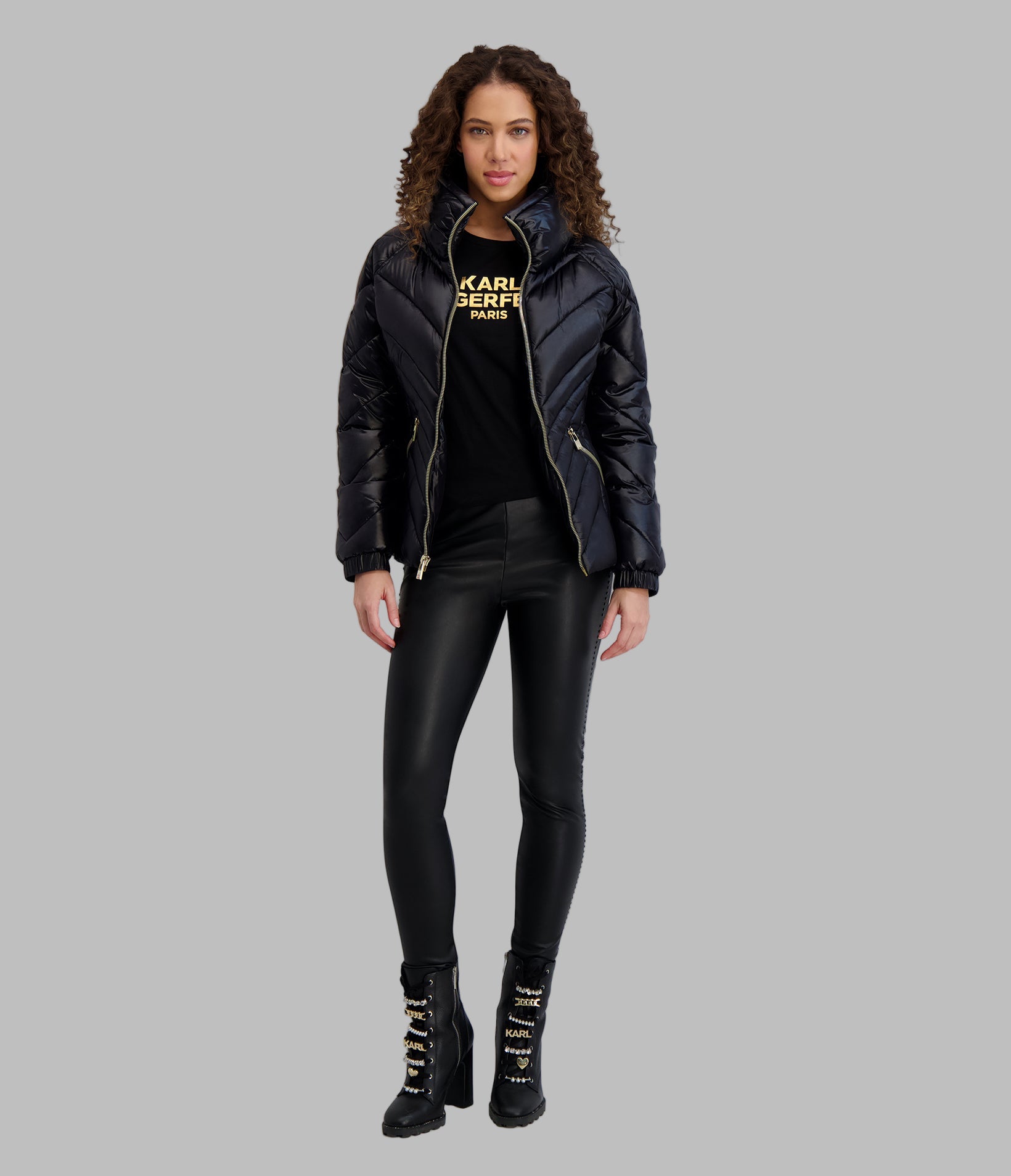 PILLOW COLLAR PUFFER JACKET VIEW 5 | Women's Clothing Sale