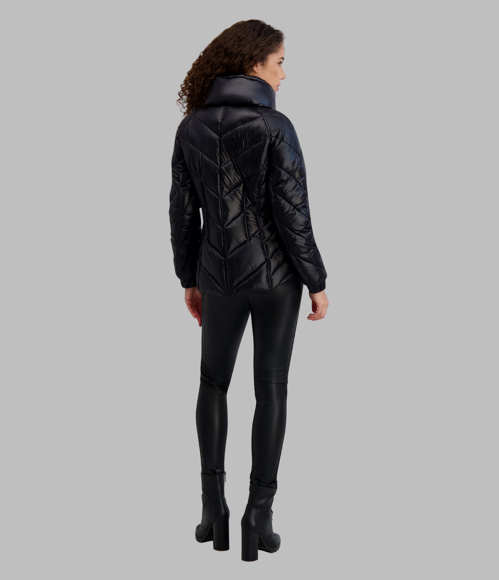 PILLOW COLLAR PUFFER JACKET View 2 | Women's Clothing Sale