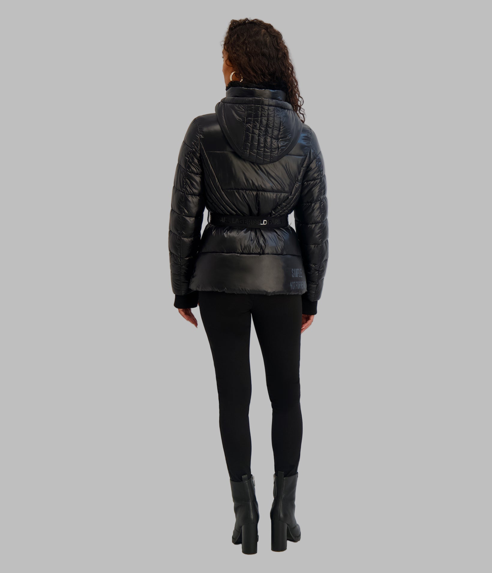 SHORT BELTED PUFFER JACKET View 2 | Women's Clothing Sale