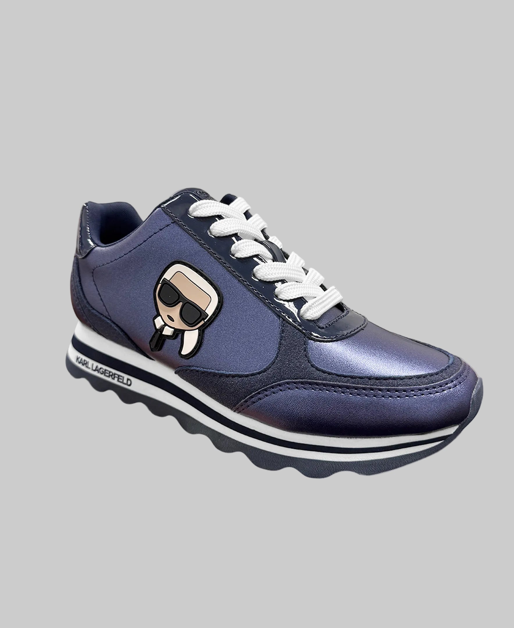 MEADE LACE UP SNEAKER KARL HEAD NAVY View 2 | Women's Sneakers
