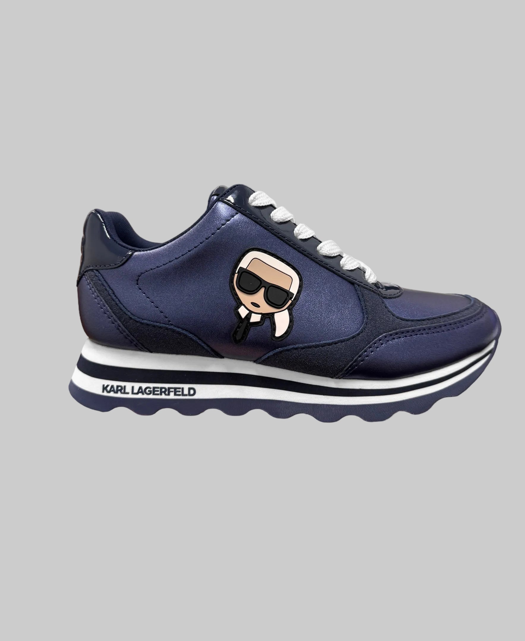 MEADE LACE UP SNEAKER KARL HEAD NAVY View 1 | Women's Sneakers