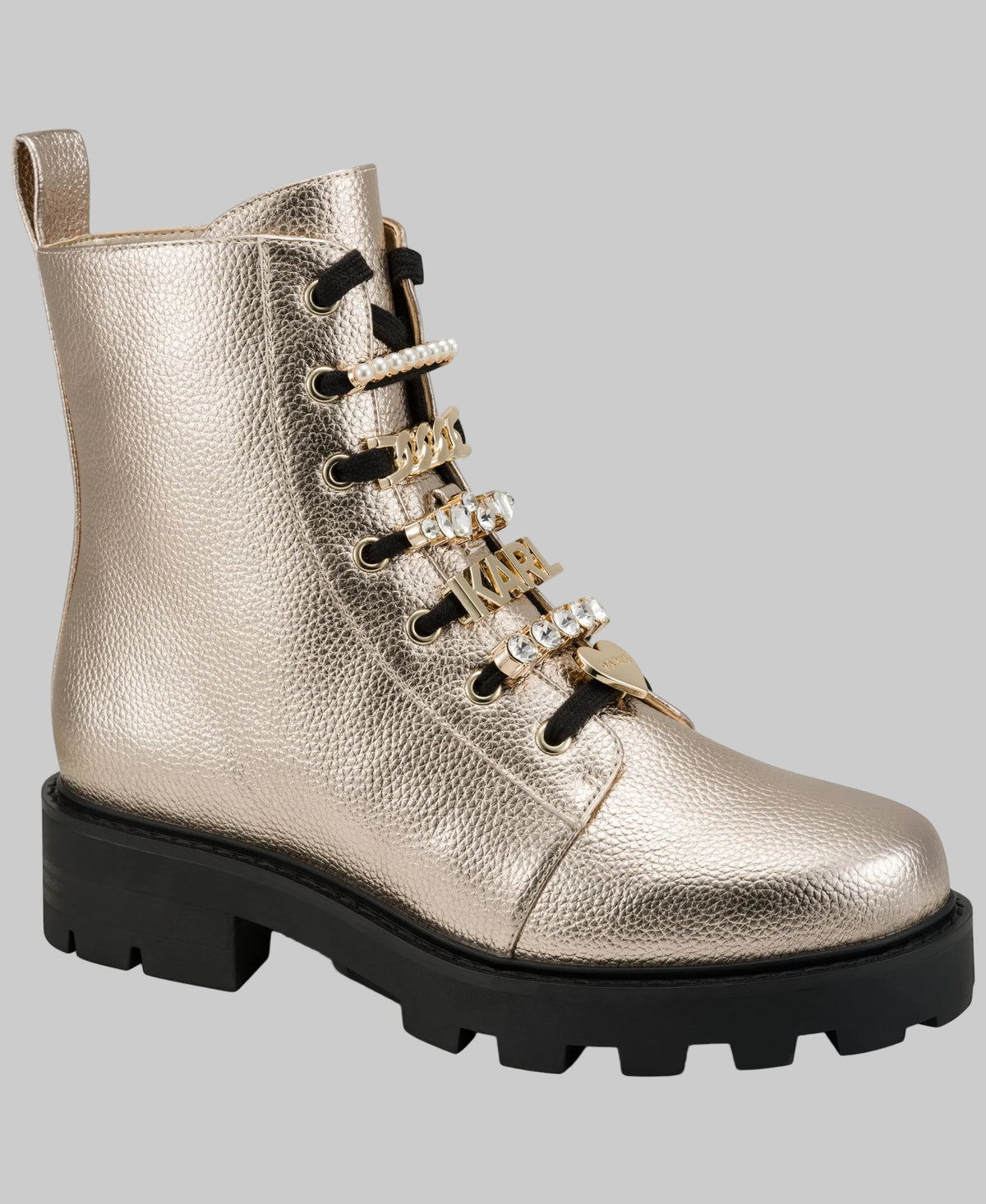 MELA METALLIC COMBAT BOOT VIEW 2