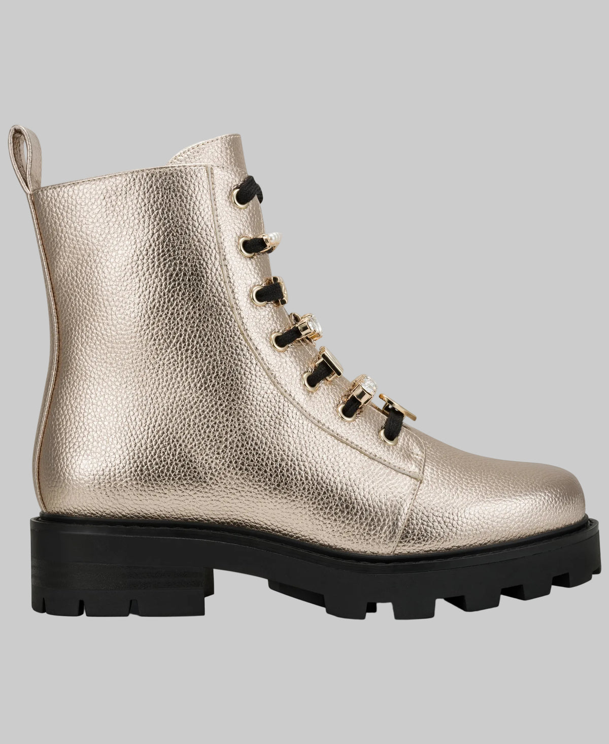 MELA METALLIC COMBAT BOOT VIEW 1