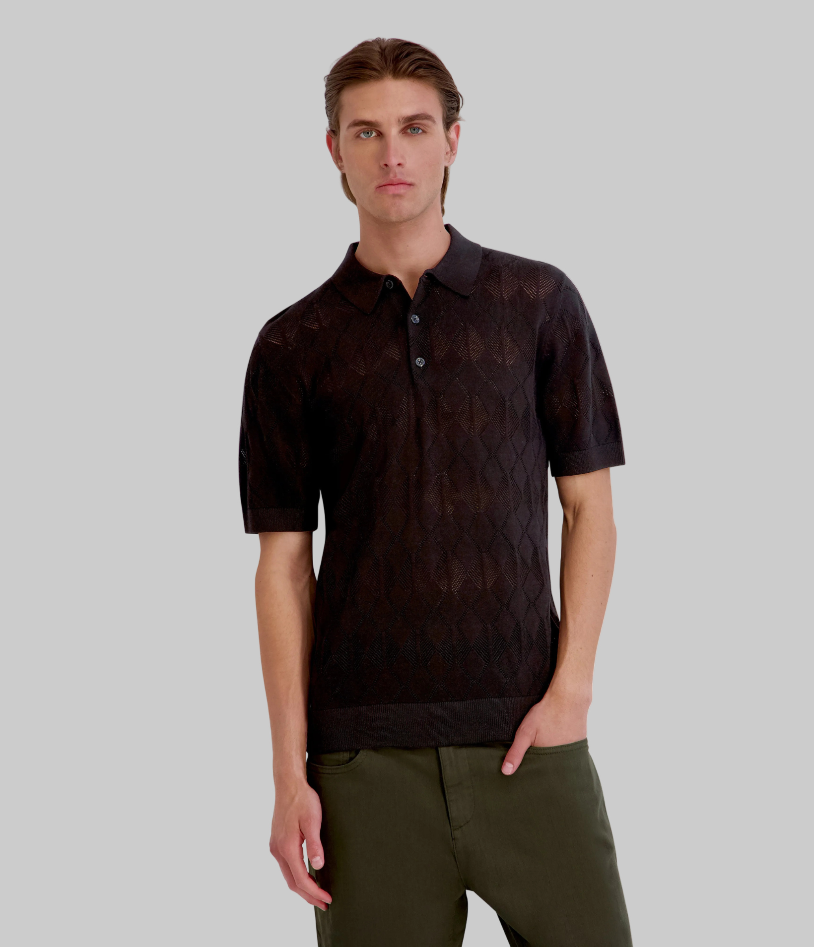DIAMOND KNIT POLO View 1 | KLP Promo Event