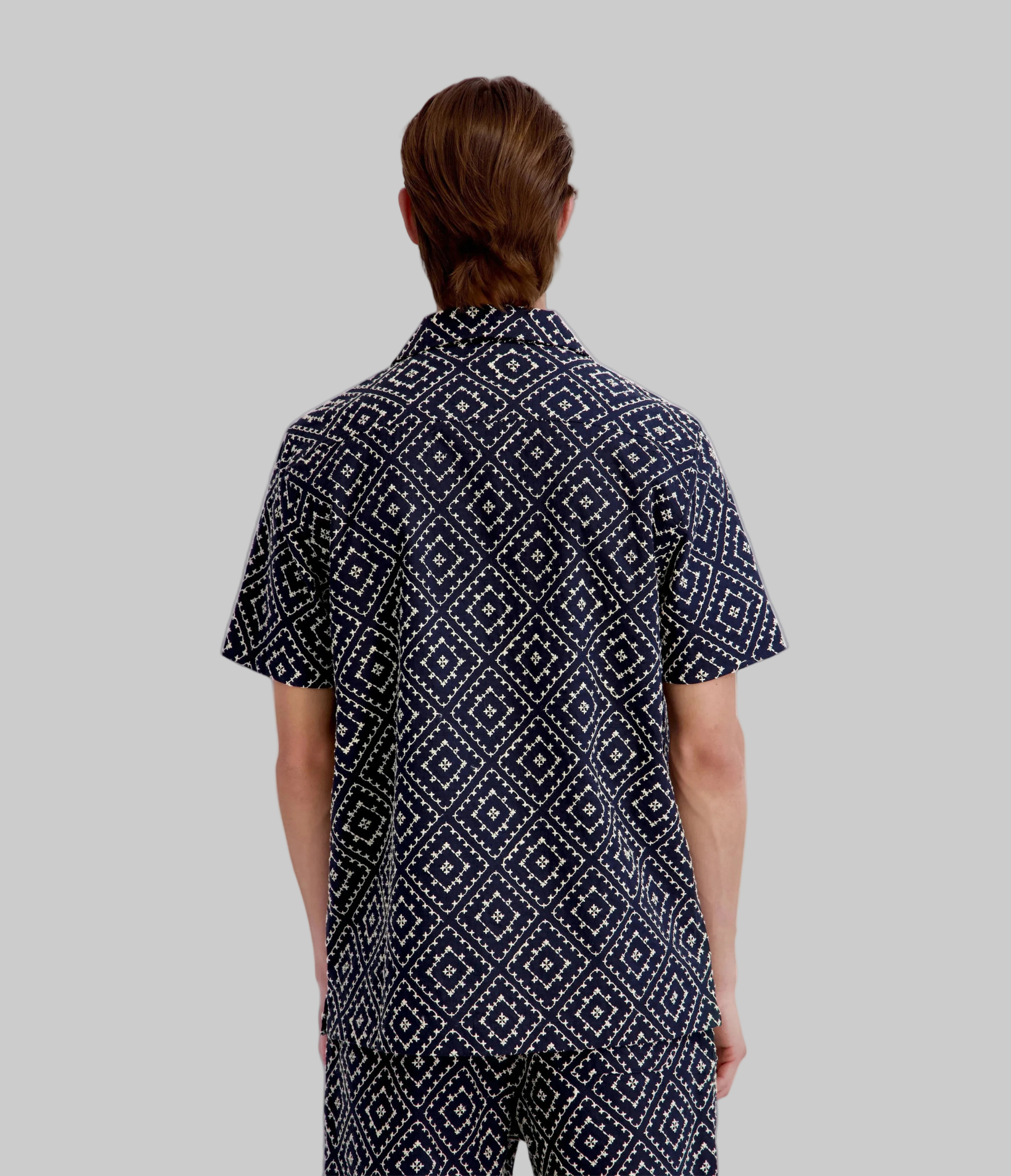 CO-ORD EMBROIDERED DIAMOND BUTTON DOWN SHIRT VIEW 2