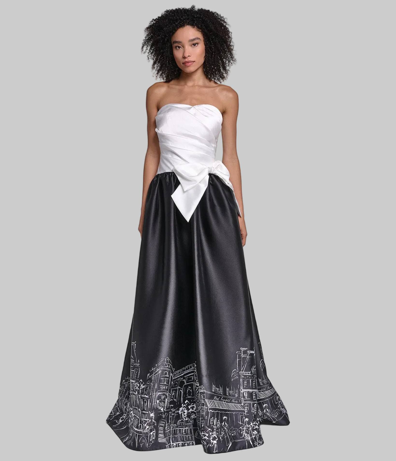 STRAPLESS DRAPED MIKADO BALL GOWN VIEW 4 | Online Exclusive