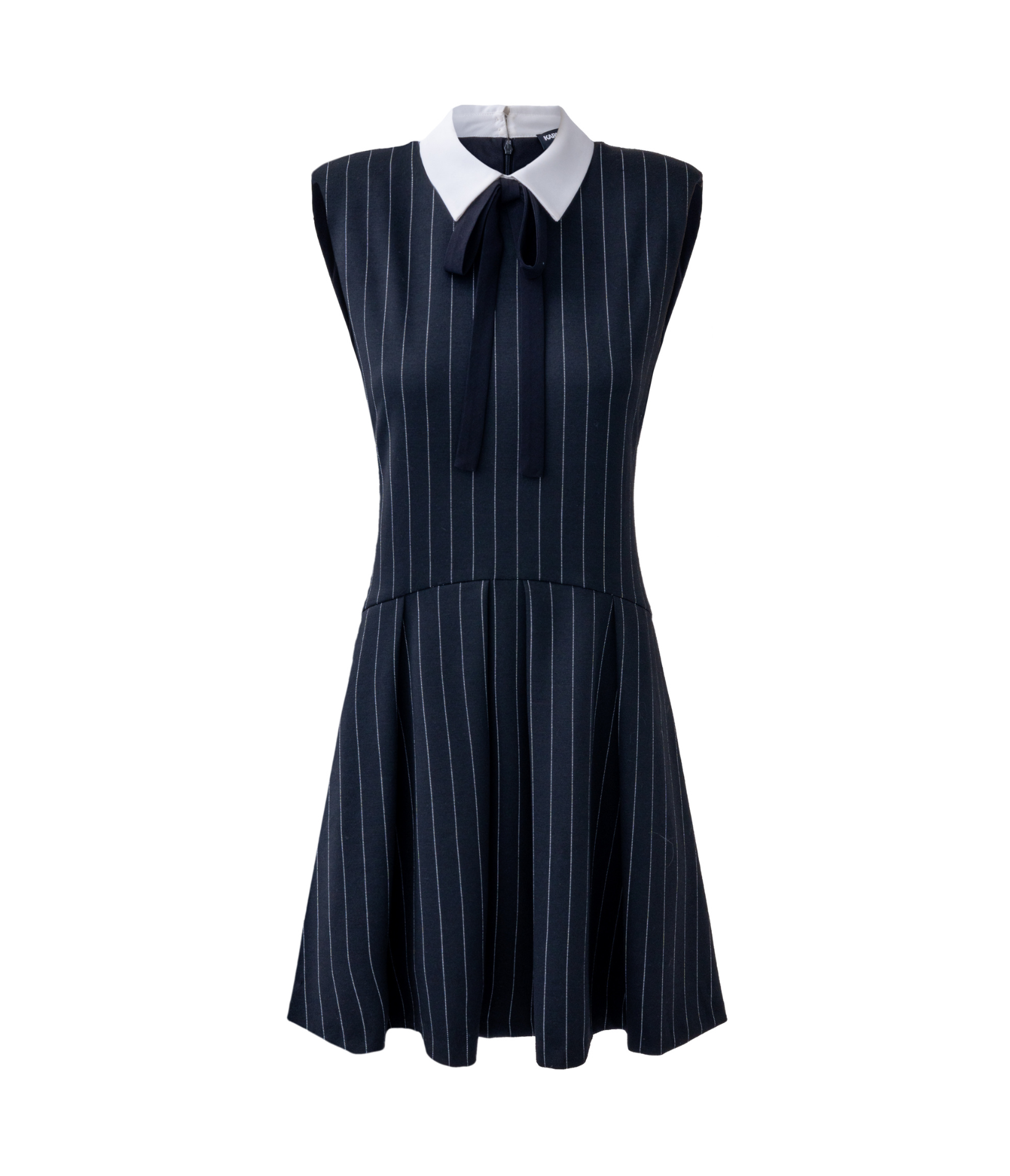 PINSTRIPE DRESS WITH CONTRAST COLLAR View 2 | Products