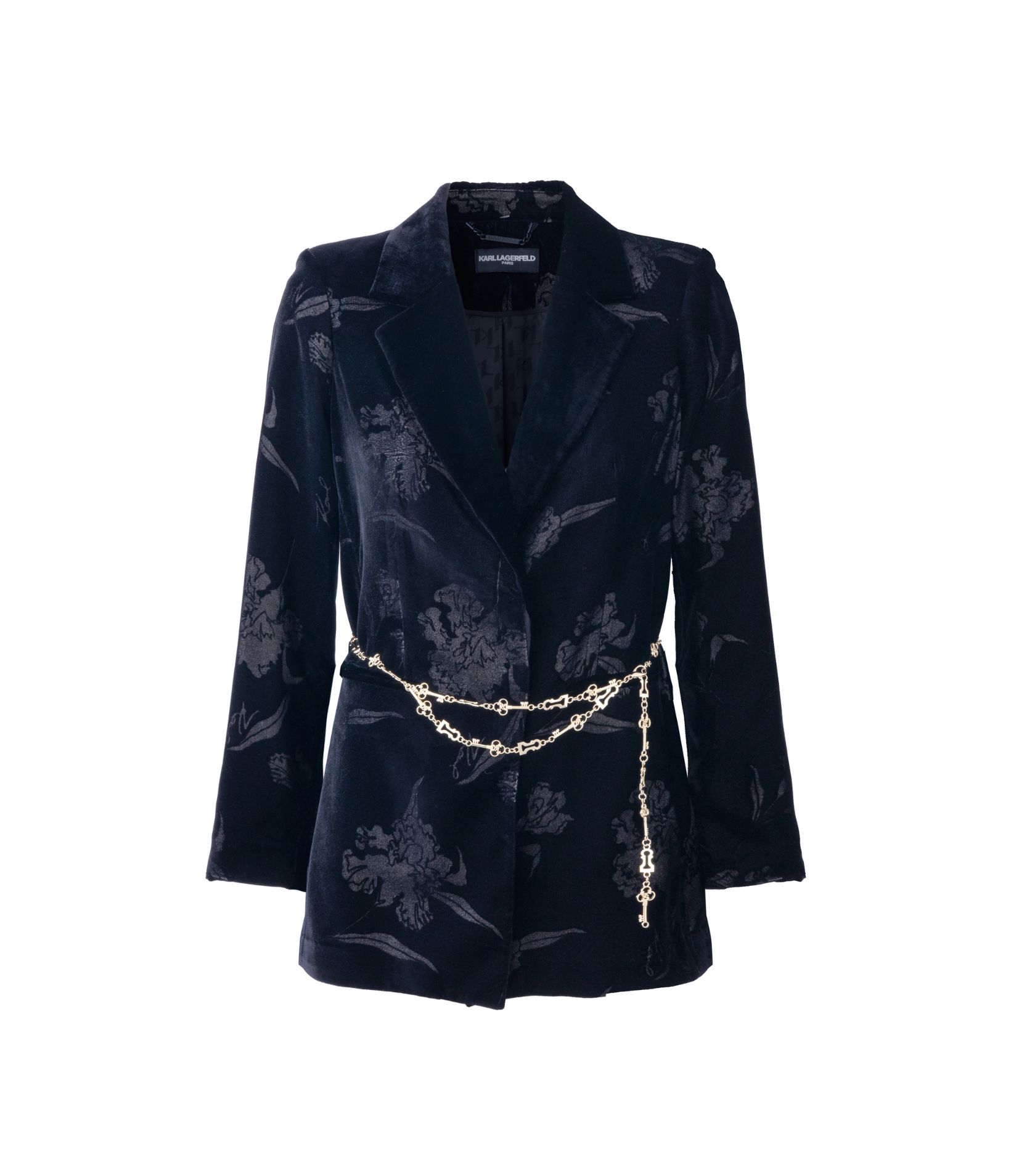 VELVET BELTED BLAZER VIEW 2