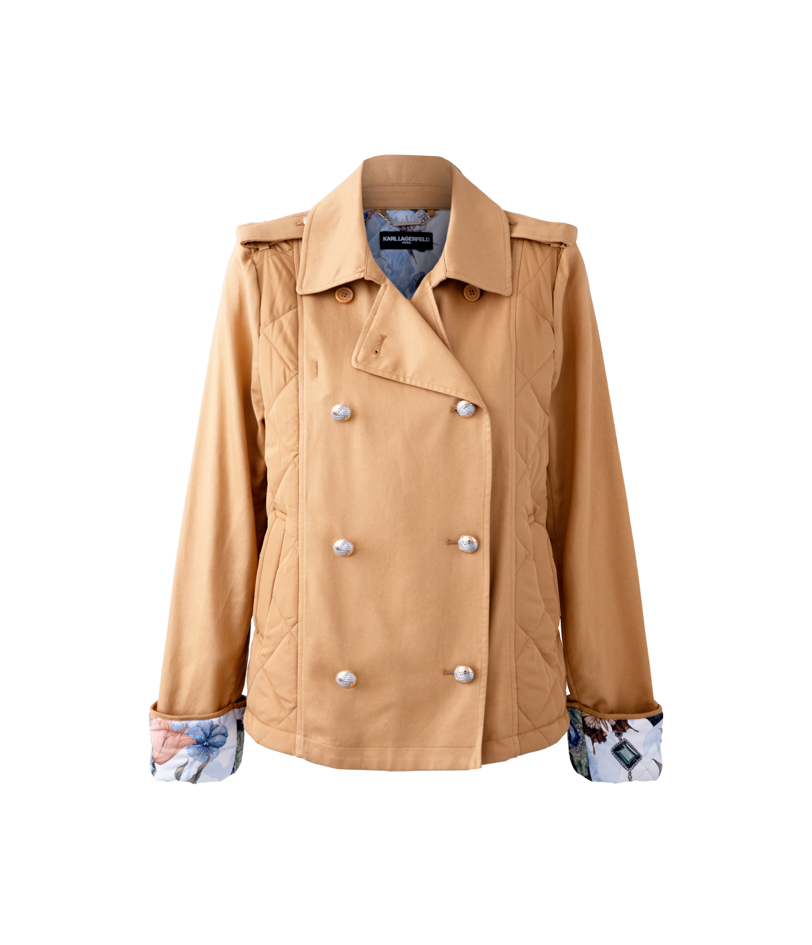 QUILTED OUTERWEAR WITH PRINTED INTERIOR VIEW 2