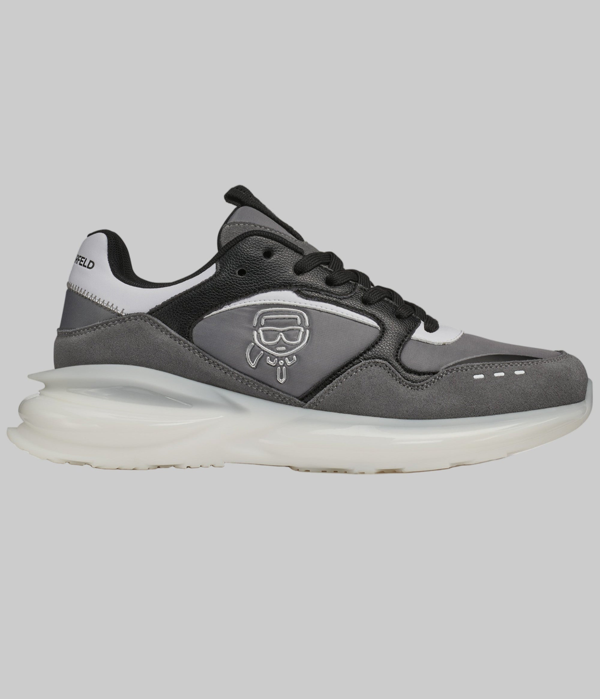MIXED MEDIA RUNNER WITH KARL HEAD OUTLINE View 1 | MEN'S FALL COLLECTION