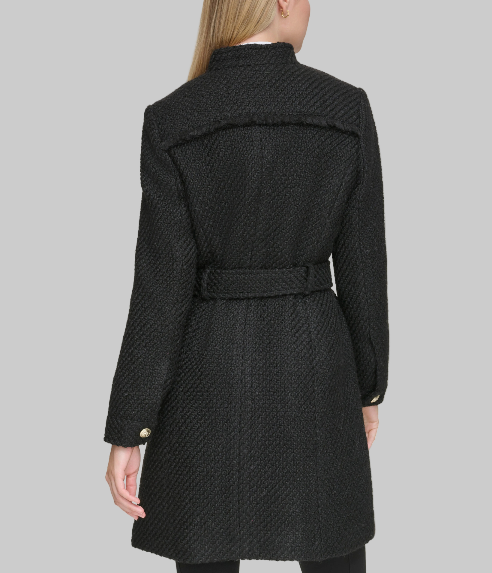 TWEED BELTED TOPPER View 2 | Women's Clothing Sale
