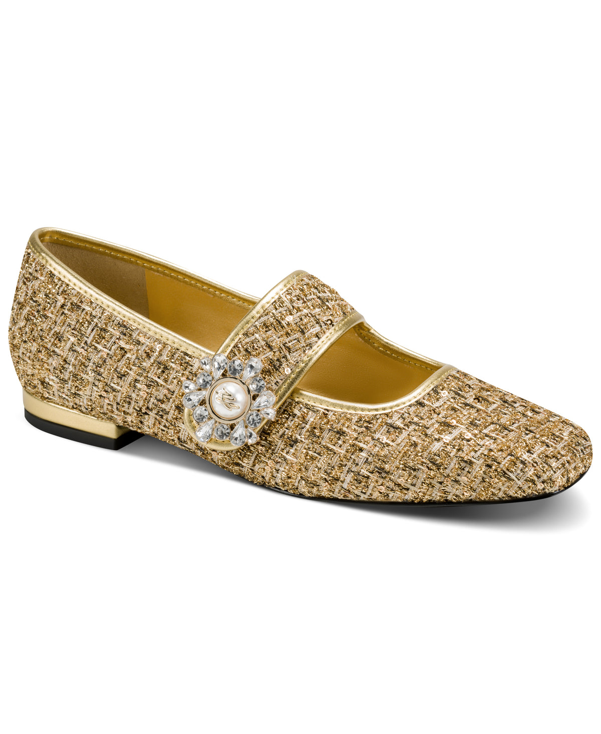 SABELLE METALLIC TWEED BALLET FLAT VIEW 2