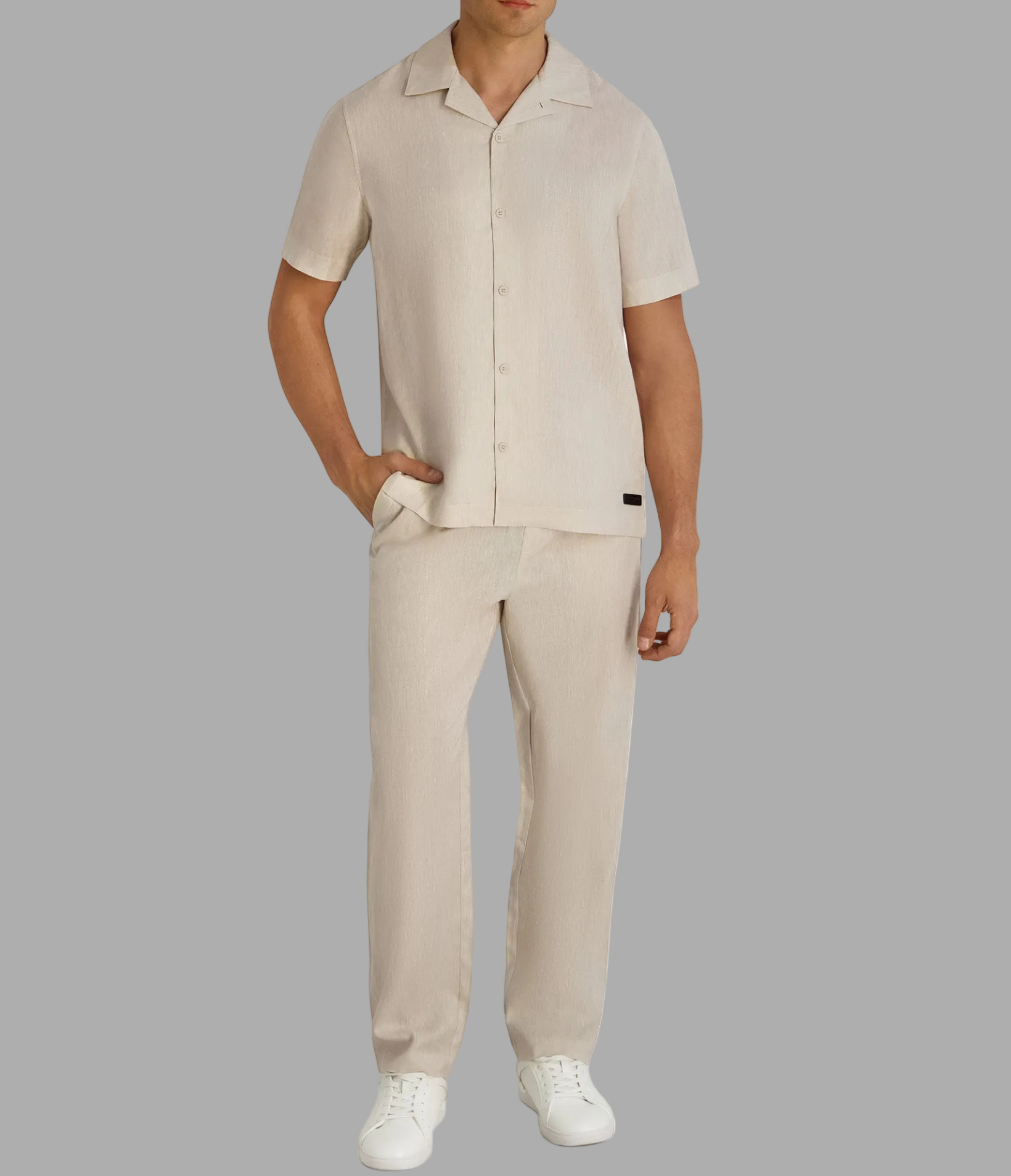 LINEN COTTON DRAWSTRING PANT View 1 | Men's Clothing