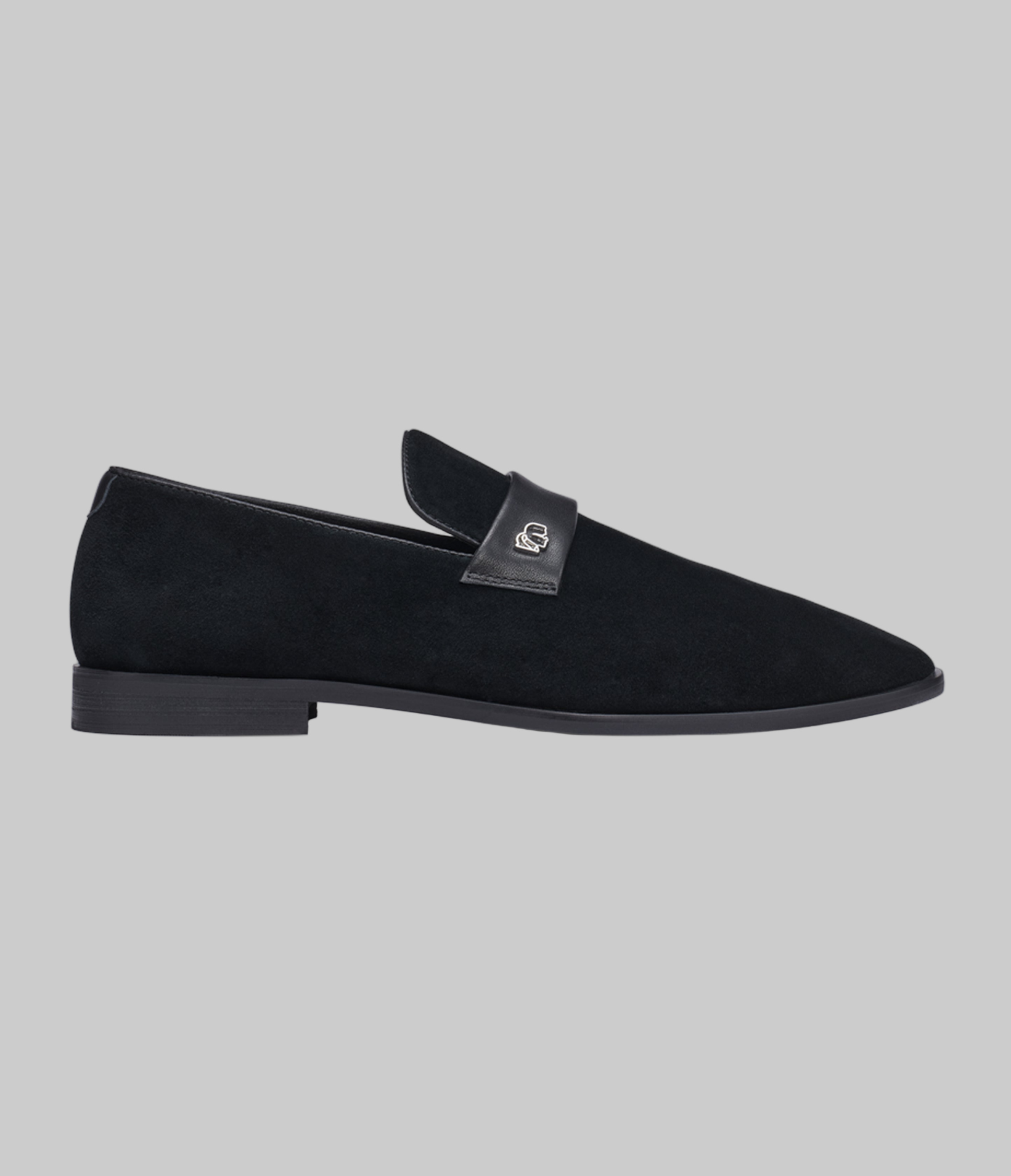 SUEDE EVENING LOAFER WITH LEATHER BAND VIEW 1 | Men's Shoes Sale