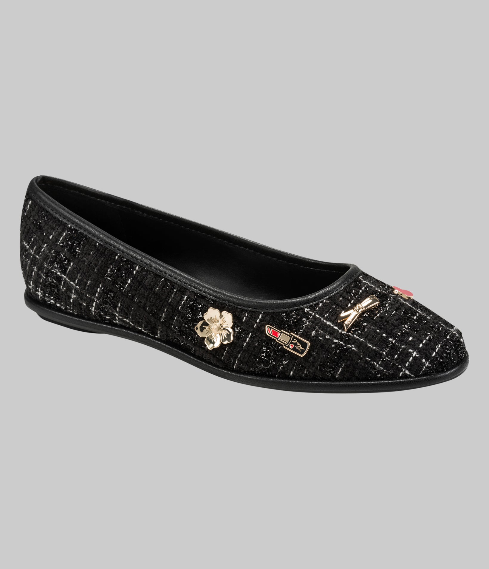VADELLE TWEED PIN BALLET FLAT View 2 | Products