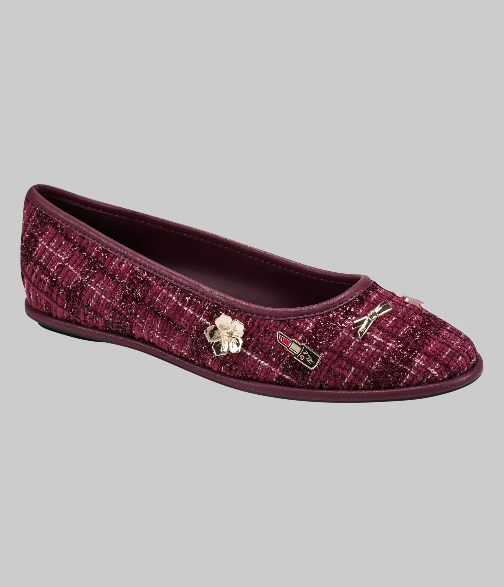 VADELLE TWEED PIN BALLET FLAT View 2 | Products